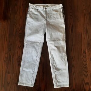 White Jeans with Special Pattern On The Sides